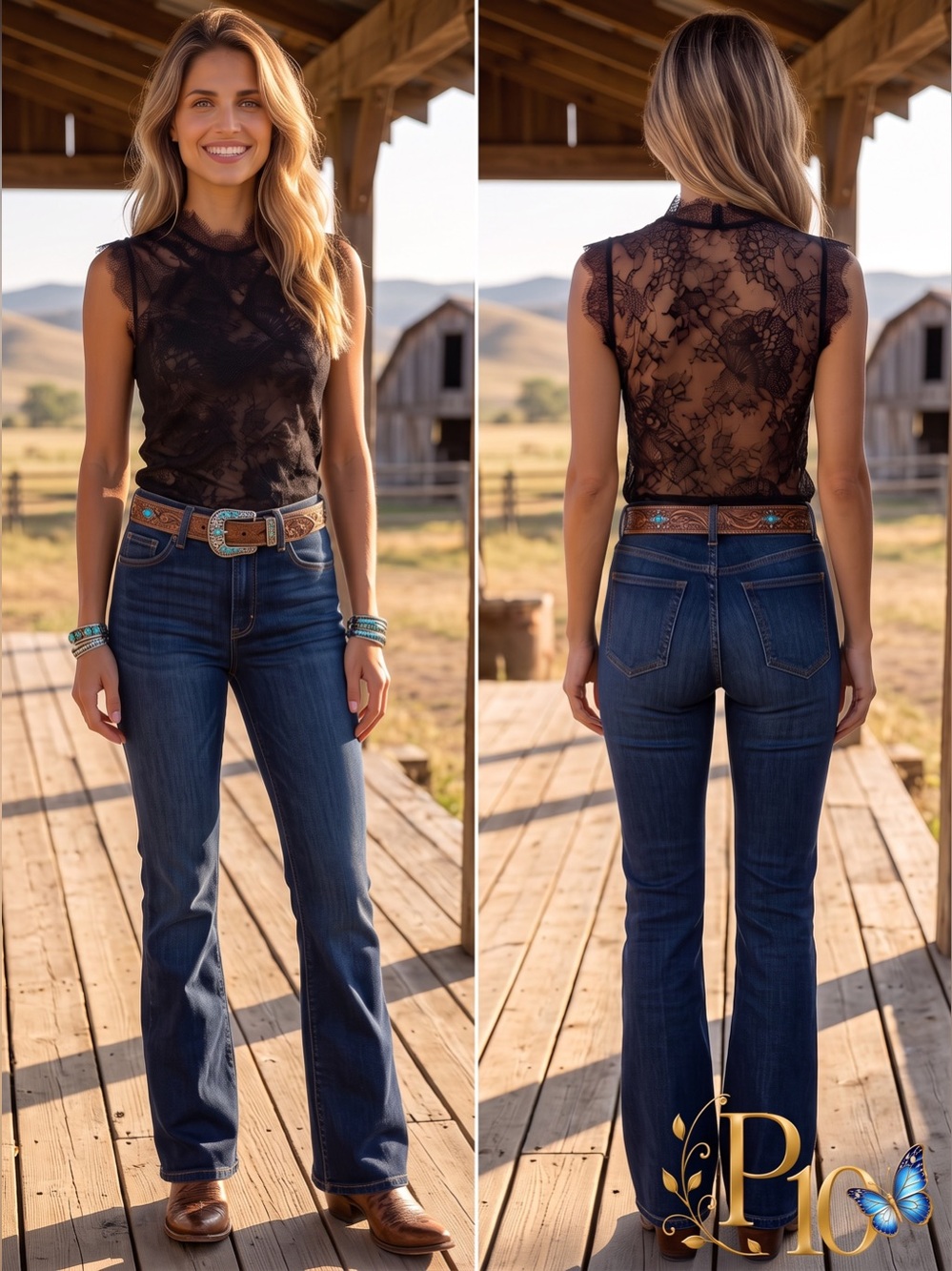 o.p.t Clarissa Black Sheer Lace High Neck Top NWT